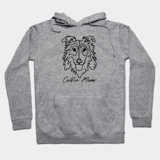 Collie Mom Line Art Hoodie